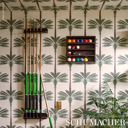 SCHUMACHER WALLCOVERING  JOHANNA ORTIZ A PALM IS A PALM SISAL   DAYLIGHT EVERGREEN   - 5016961