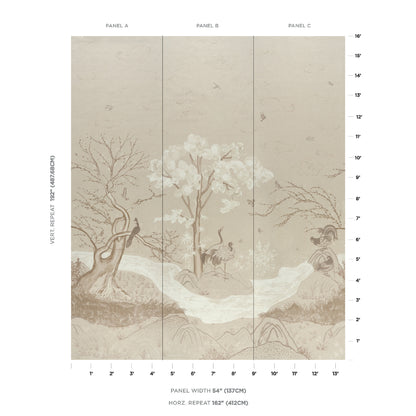 SCHUMACHER  COLETTE COSENTINO BIRDSONG 3 PANEL SET   IVORY   - 5017111