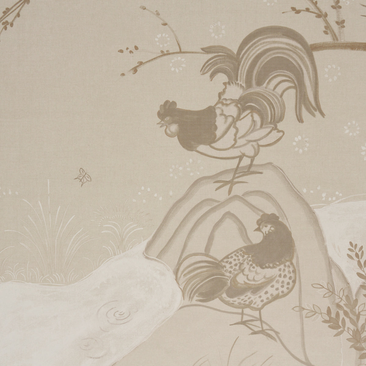 SCHUMACHER  COLETTE COSENTINO BIRDSONG 3 PANEL SET   IVORY   - 5017111