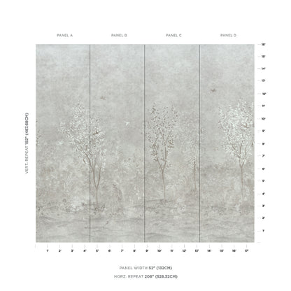 SCHUMACHER  COLETTE COSENTINO SUBLIME 4 PANEL SET   GRISAILLE   - 5017130