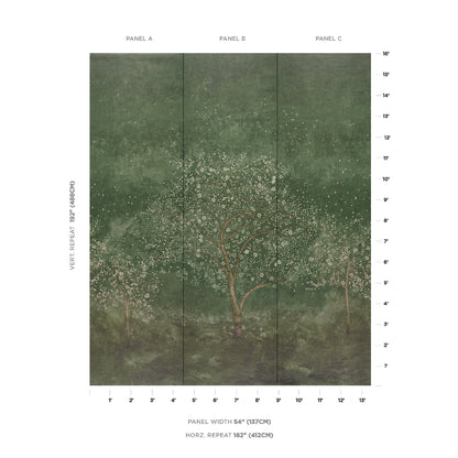 SCHUMACHER  COLETTE COSENTINO PSALM 3 PANEL SET   CYPRESS   - 5017140