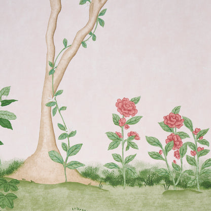 SCHUMACHER  BOTANICAL GARDEN CITRUS BLOSSOM 2 PANEL SET   BLUSH   - 5017161