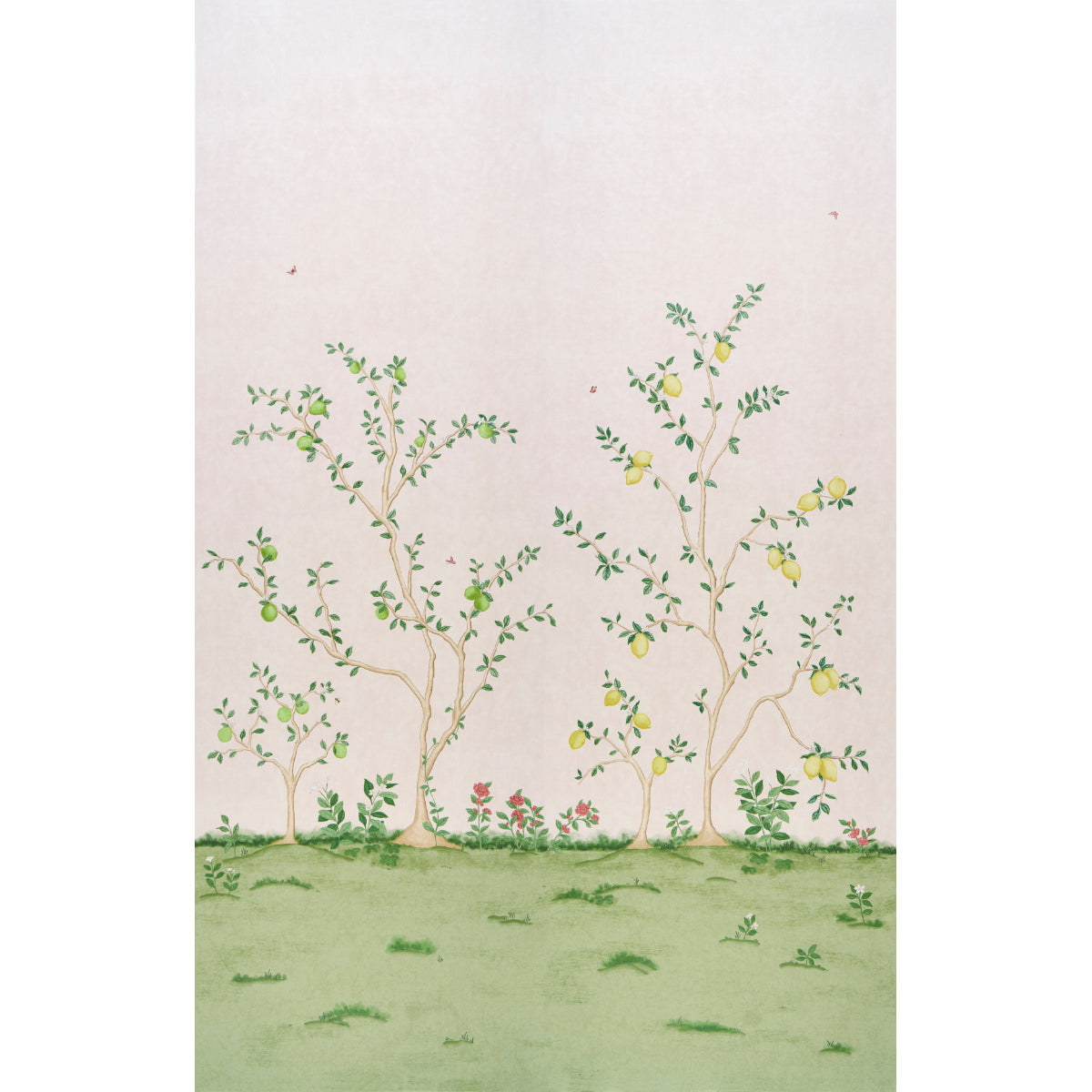 SCHUMACHER  BOTANICAL GARDEN CITRUS BLOSSOM 2 PANEL SET   BLUSH   - 5017161