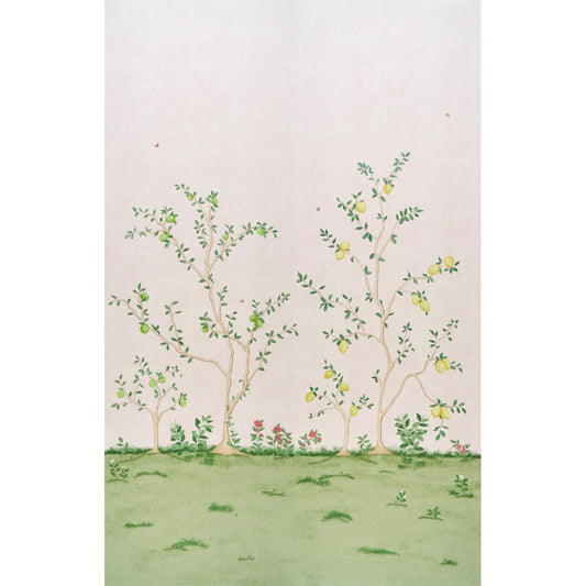 SCHUMACHER  BOTANICAL GARDEN CITRUS BLOSSOM 2 PANEL SET   BLUSH   - 5017161