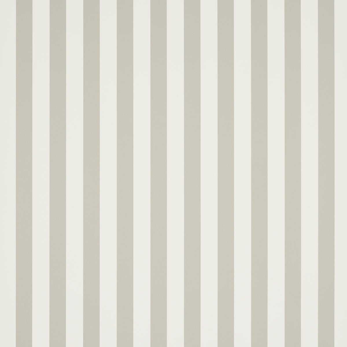 Vertical beige and cream striped wallpaper with alternating wide stripes.