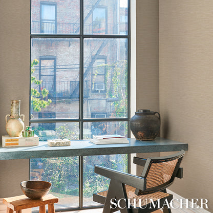 SCHUMACHER  SCHUMACHER UTILITY HORIZON GRASSCLOTH VINYL   WHEAT   - 5017272