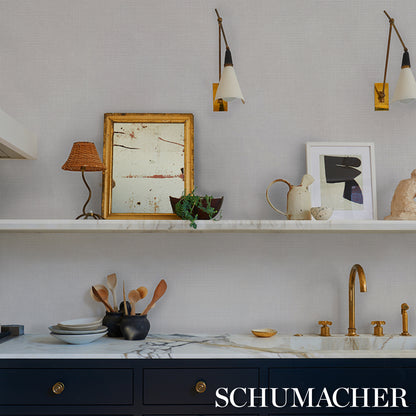 SCHUMACHER  SCHUMACHER UTILITY LINEN GESSO VINYL   IVORY   - 5017280