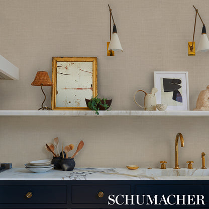 SCHUMACHER  SCHUMACHER UTILITY LINEN GESSO VINYL   MAIZE   - 5017284