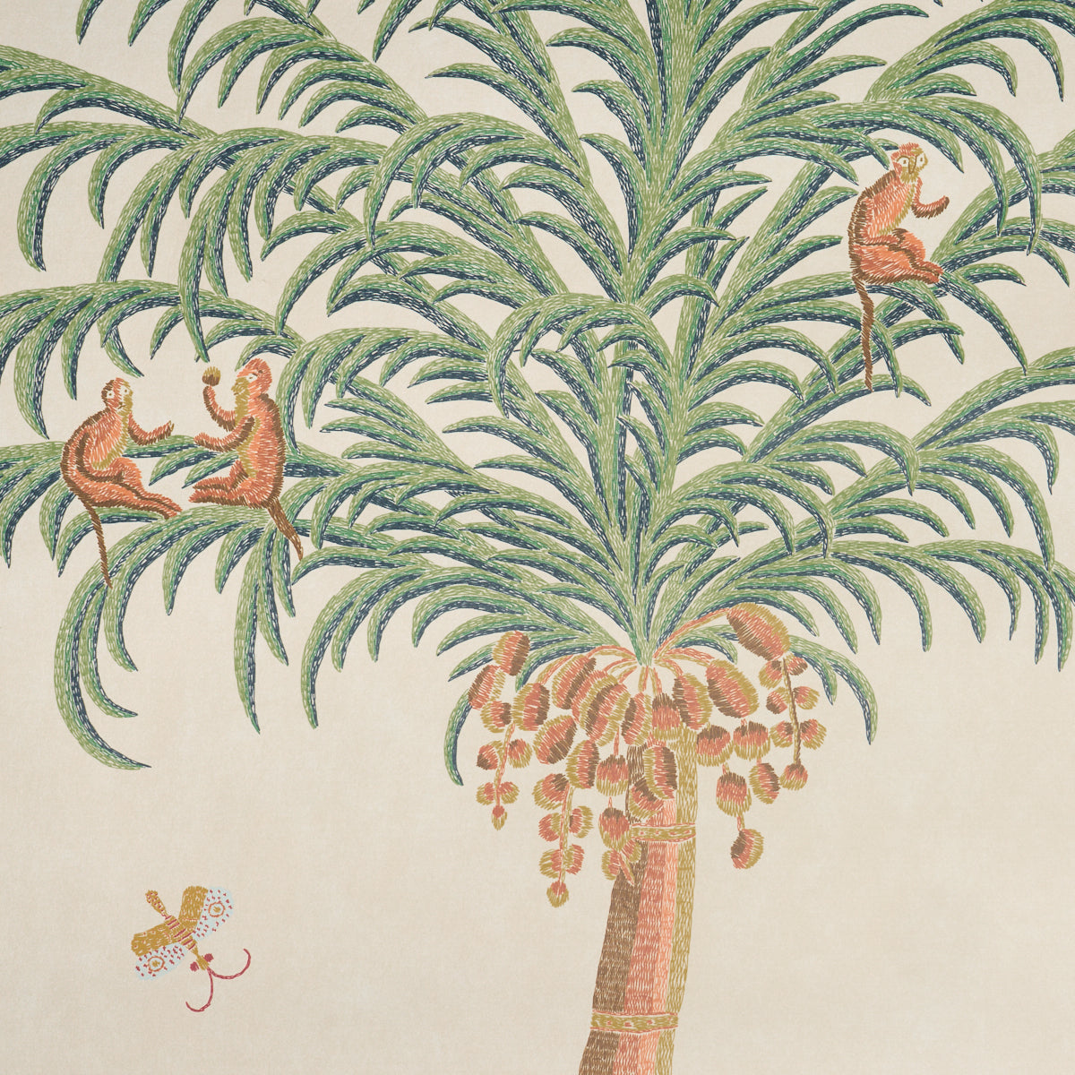 SCHUMACHER  WILLIAMSBURG SPOTSWOOD CREWEL 2 PANEL SET   MULTI   - 5017320