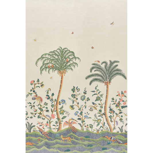 SCHUMACHER  WILLIAMSBURG SPOTSWOOD CREWEL 2 PANEL SET   MULTI   - 5017320