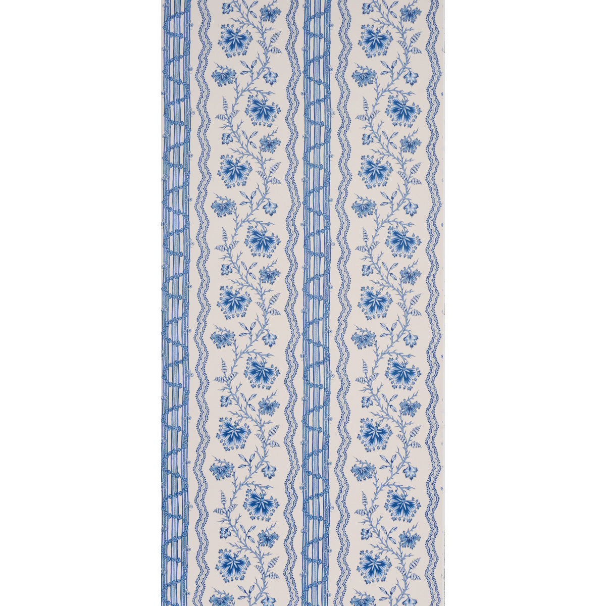 SCHUMACHER  WILLIAMSBURG PARVATI FLORAL STRIPE   DELFT   - 5017332