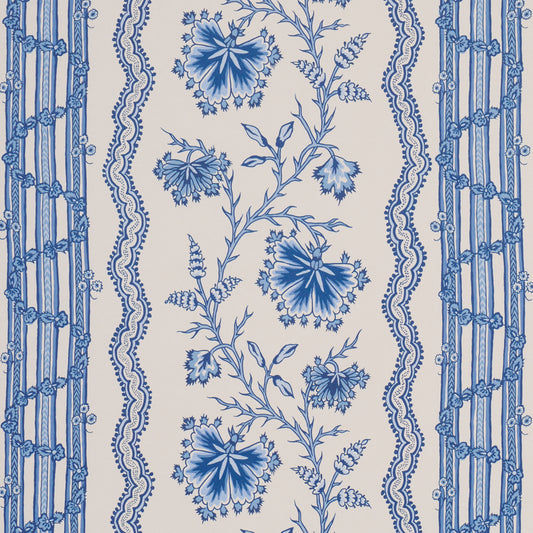 SCHUMACHER  WILLIAMSBURG PARVATI FLORAL STRIPE   DELFT   - 5017332
