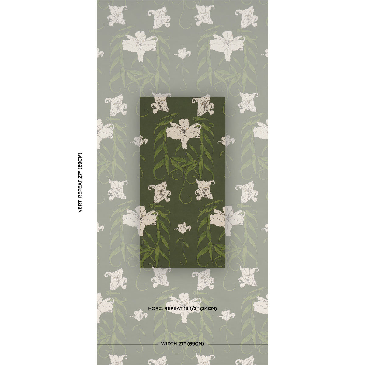 SCHUMACHER  BACKDROP LADY LILITH   OLIVE   - 5017380