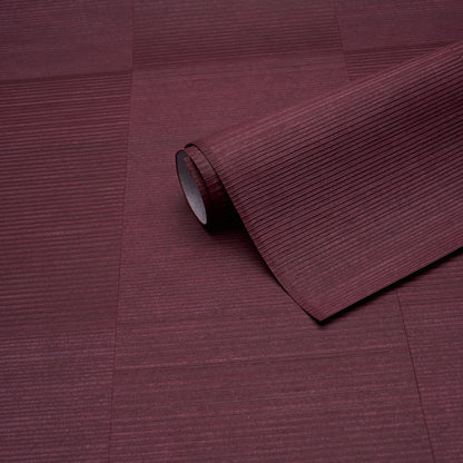 SCHUMACHER  PATTERSON FLYNN QUINTON OFFSET RIB WALLCOVERING   Oxblood   - 5017411