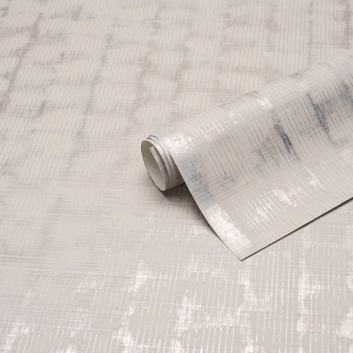 SCHUMACHER  PATTERSON FLYNN RUNE PINSTRIPE WALLCOVERING   Silver   - 5017430