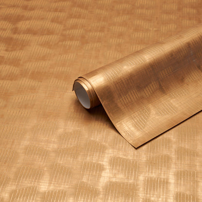 SCHUMACHER  PATTERSON FLYNN RUNE PINSTRIPE WALLCOVERING   Gold   - 5017431