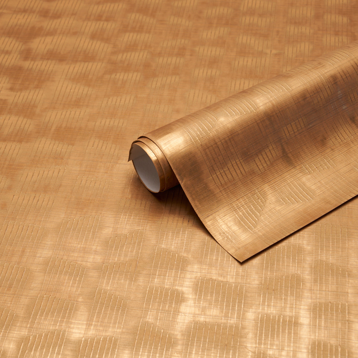 SCHUMACHER  PATTERSON FLYNN RUNE PINSTRIPE WALLCOVERING   Gold   - 5017431