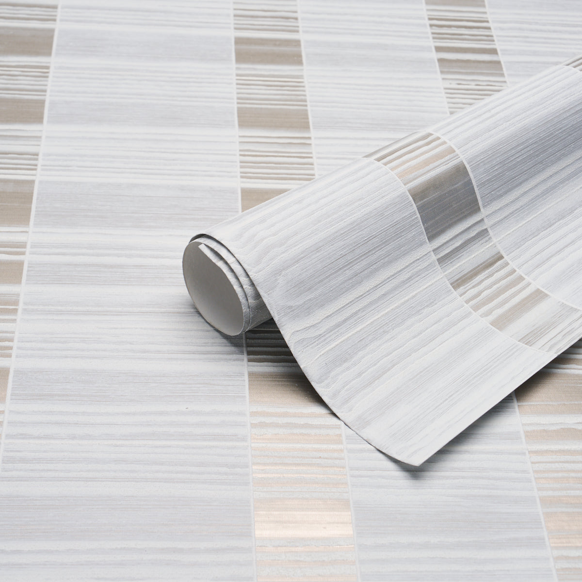 SCHUMACHER  PATTERSON FLYNN ORREN RIDGED WALLCOVERING   Pewter   - 5017440