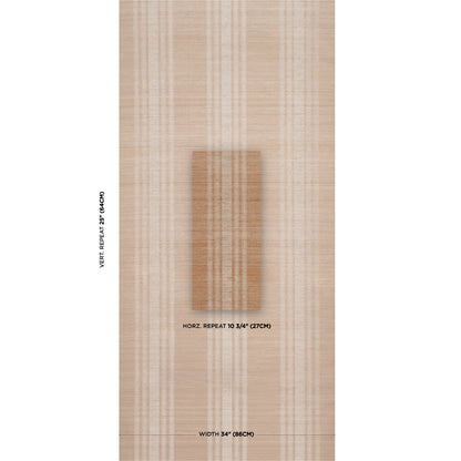 SCHUMACHER  PATTERSON FLYNN CASSIA SILK STRIPE WALLCOVERING   Neutral   - 5017450