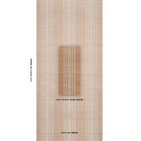SCHUMACHER  PATTERSON FLYNN CASSIA SILK STRIPE WALLCOVERING   Neutral   - 5017450