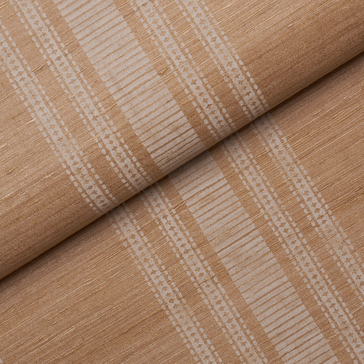SCHUMACHER  PATTERSON FLYNN CASSIA SILK STRIPE WALLCOVERING   Neutral   - 5017450