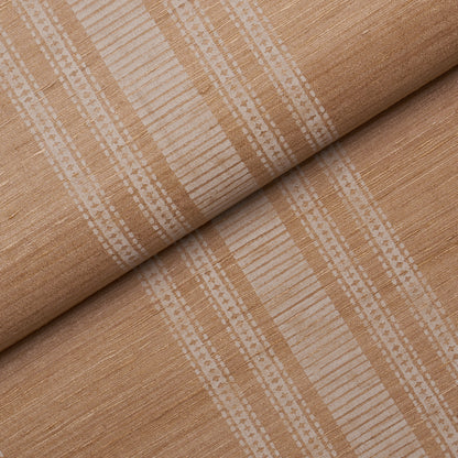 SCHUMACHER  PATTERSON FLYNN CASSIA SILK STRIPE WALLCOVERING   Neutral   - 5017450