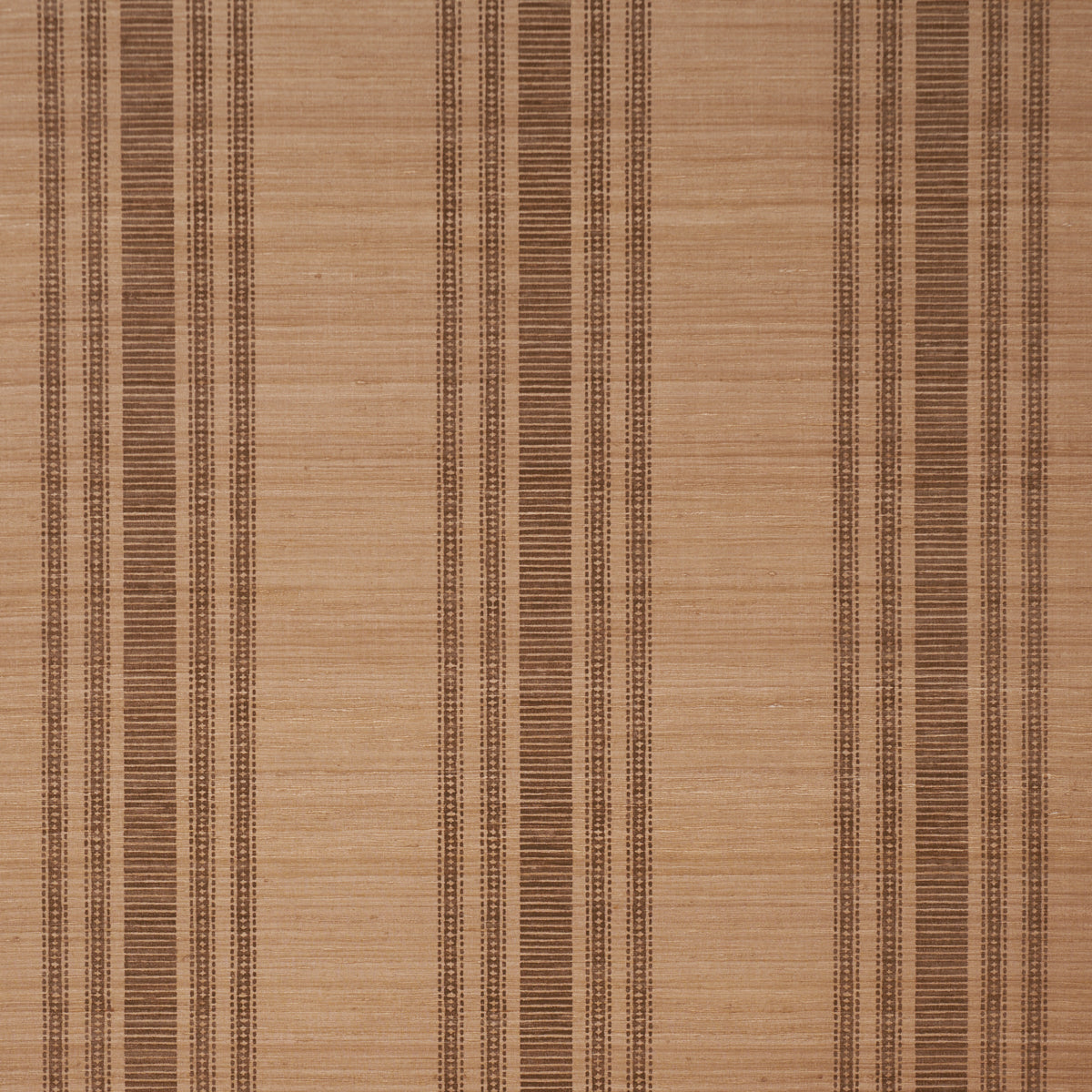 SCHUMACHER  PATTERSON FLYNN CASSIA SILK STRIPE WALLCOVERING   Walnut   - 5017451