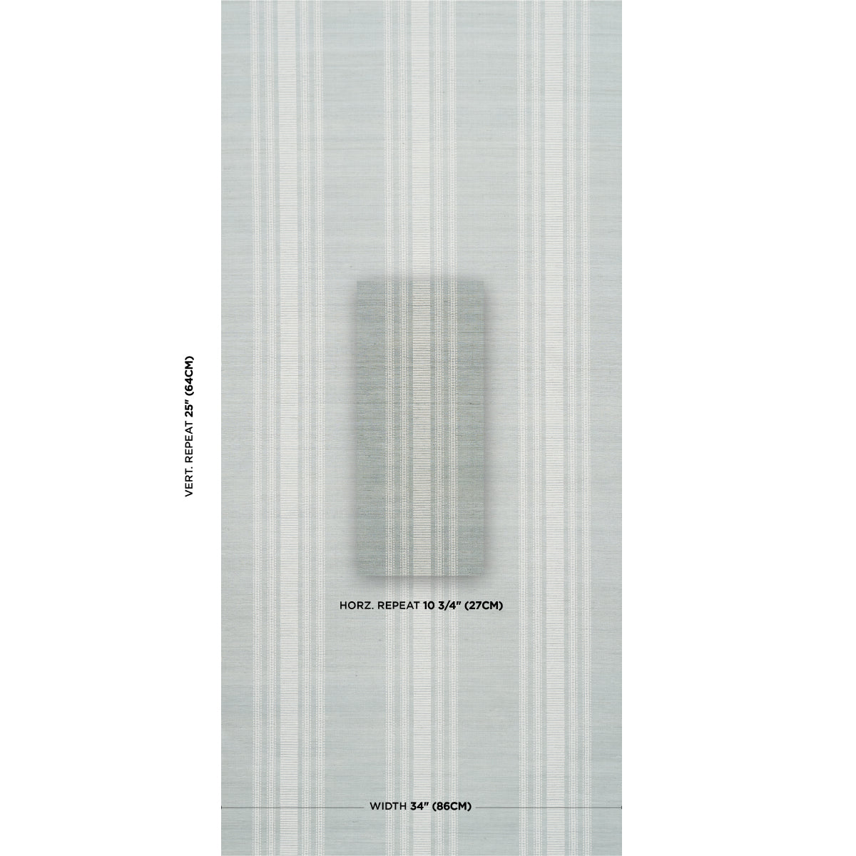 SCHUMACHER  PATTERSON FLYNN CASSIA SILK STRIPE WALLCOVERING   Sky   - 5017452