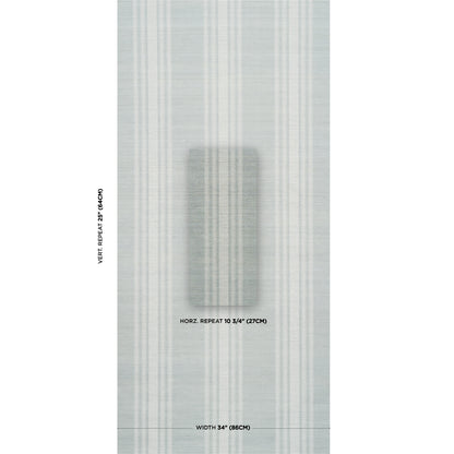 SCHUMACHER  PATTERSON FLYNN CASSIA SILK STRIPE WALLCOVERING   Sky   - 5017452