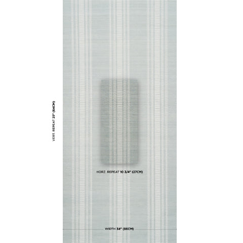 SCHUMACHER  PATTERSON FLYNN CASSIA SILK STRIPE WALLCOVERING   Sky   - 5017452