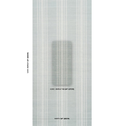 SCHUMACHER  PATTERSON FLYNN CASSIA SILK STRIPE WALLCOVERING   Sky   - 5017452