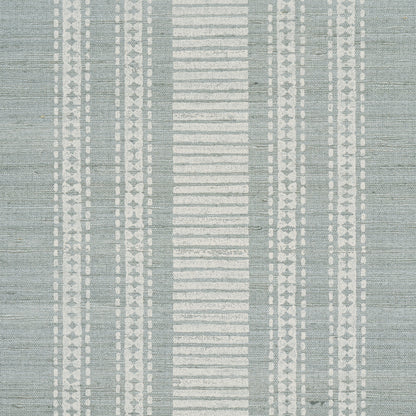SCHUMACHER  PATTERSON FLYNN CASSIA SILK STRIPE WALLCOVERING   Sky   - 5017452