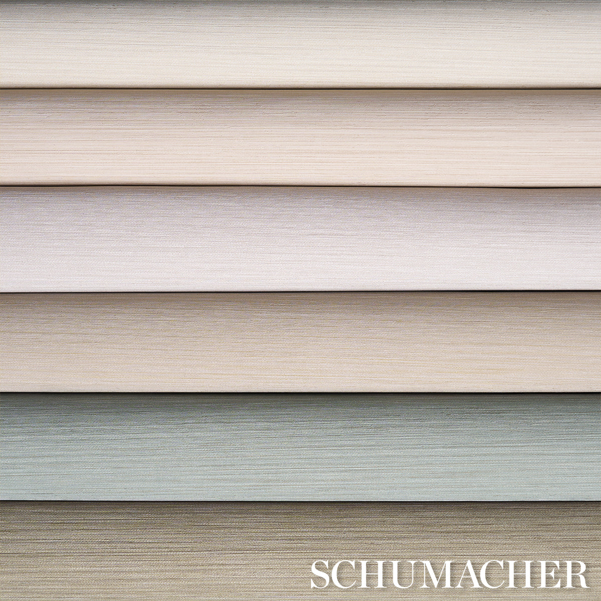 Stack of dove-colored vinyl wallpaper samples with fine weave texture.