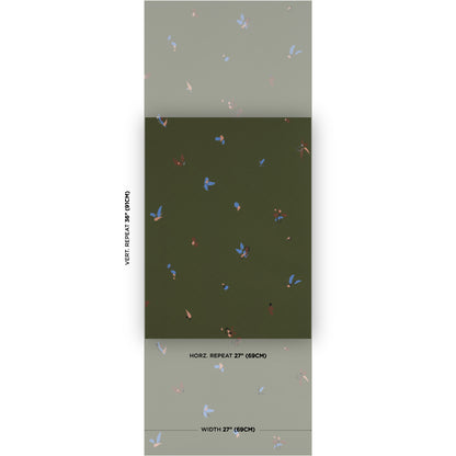 SCHUMACHER  BACKDROP LA BELLE   OLIVE   - 5017511