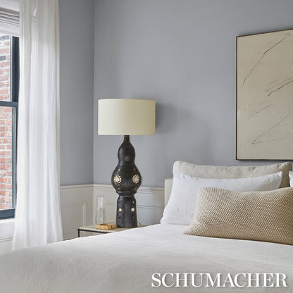 Dark linen vinyl chambray fabric swatch with subtle texture.