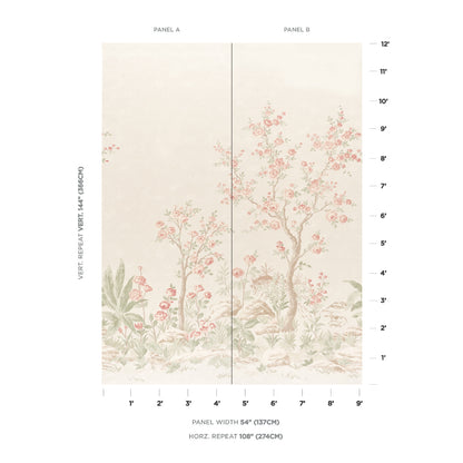 SCHUMACHER  SCHUMACHER CLASSICS CHARLOTTE'S GARDEN 2 PANEL SET   PETAL   - 5017550