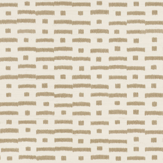 SCHUMACHER  PERENNIAL FAVORITES ABSTRACT IKAT SISAL   TAUPE   - 5017592
