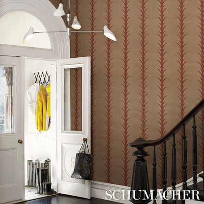 SCHUMACHER  ATELIER PARIS ACANTHUS STRIPE SISAL   Mocha   - 5017651