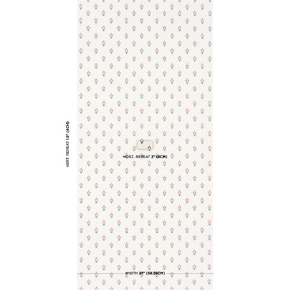 SCHUMACHER  PRAIRIE MOIRA HAND PRINT   BLUE , RED   - 5017661