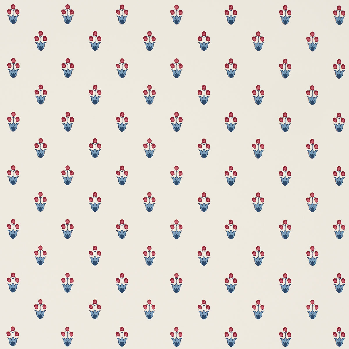 SCHUMACHER  PRAIRIE MOIRA HAND PRINT   BLUE , RED   - 5017661