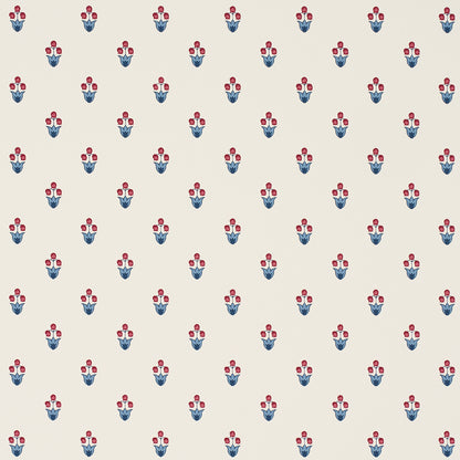SCHUMACHER  PRAIRIE MOIRA HAND PRINT   BLUE , RED   - 5017661