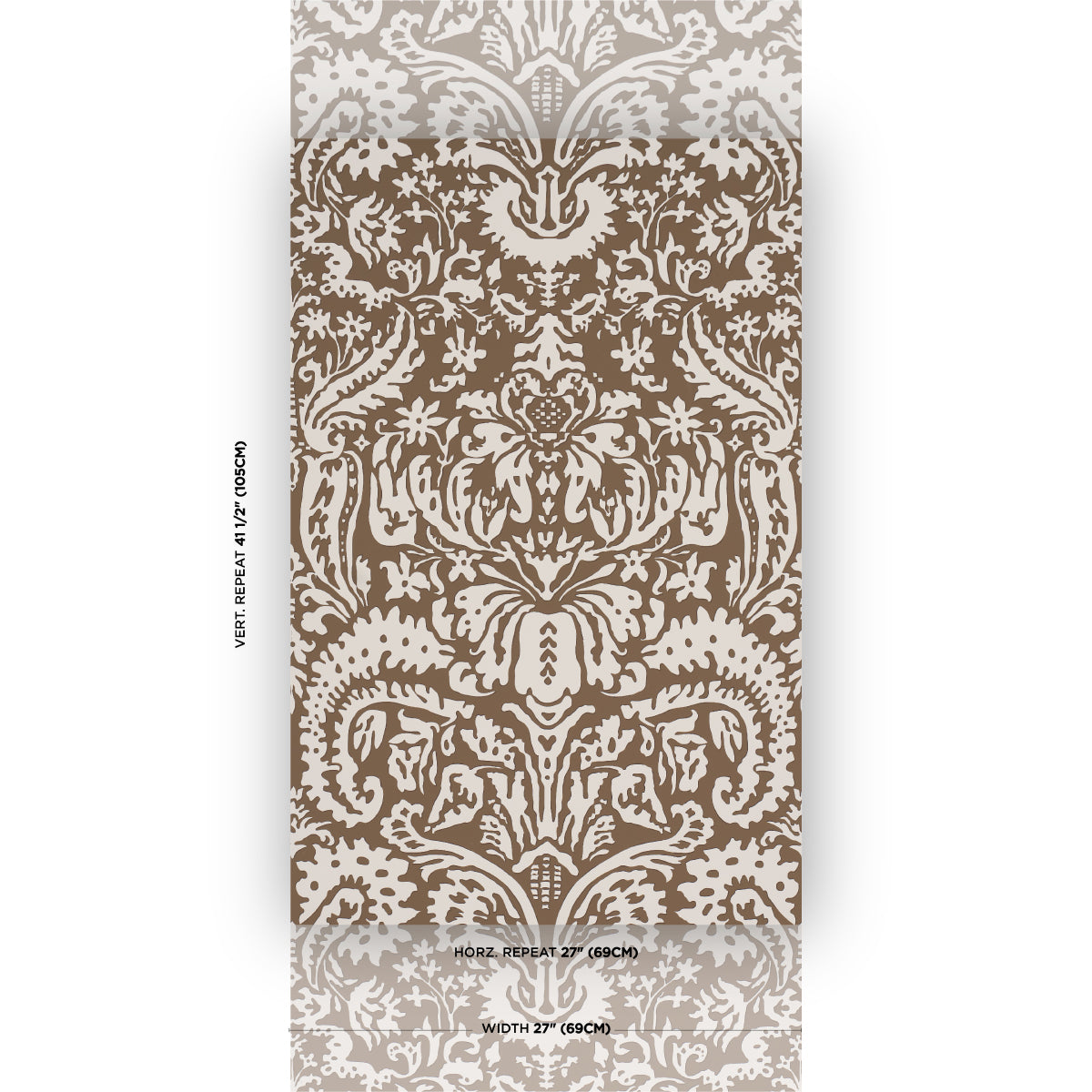 SCHUMACHER  VEERE GRENNEY SUFFOLK DAMASK   Brown   - 5017720