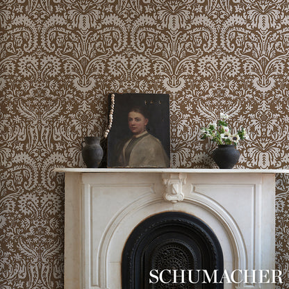 SCHUMACHER  VEERE GRENNEY SUFFOLK DAMASK   Brown   - 5017720