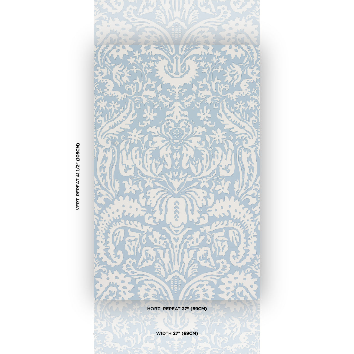 SCHUMACHER  VEERE GRENNEY SUFFOLK DAMASK   Blue   - 5017721