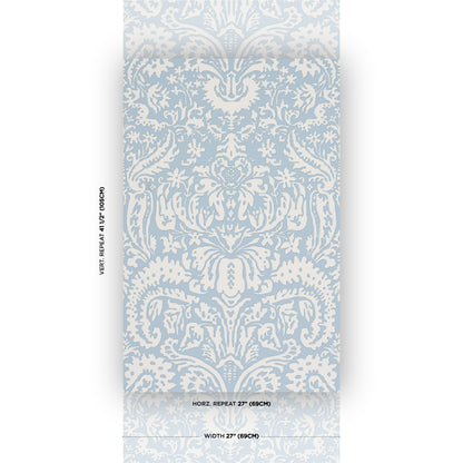SCHUMACHER  VEERE GRENNEY SUFFOLK DAMASK   Blue   - 5017721