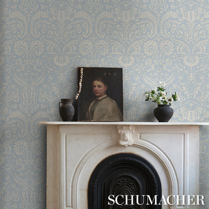 SCHUMACHER  VEERE GRENNEY SUFFOLK DAMASK   Blue   - 5017721