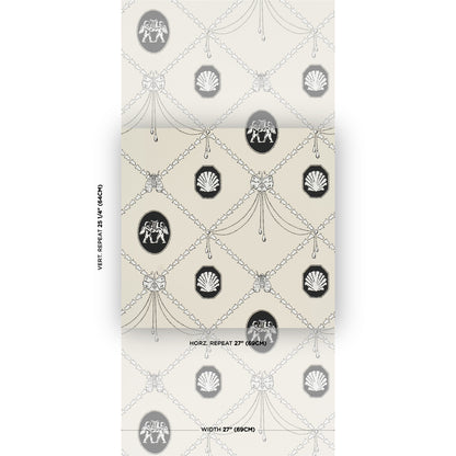 SCHUMACHER  BACKDROP EDITH   Black & Ivory   - 5017840