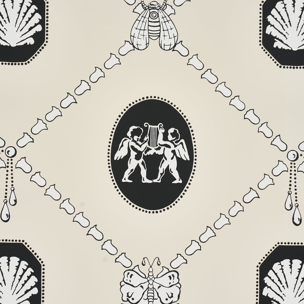 SCHUMACHER  BACKDROP EDITH   Black & Ivory   - 5017840