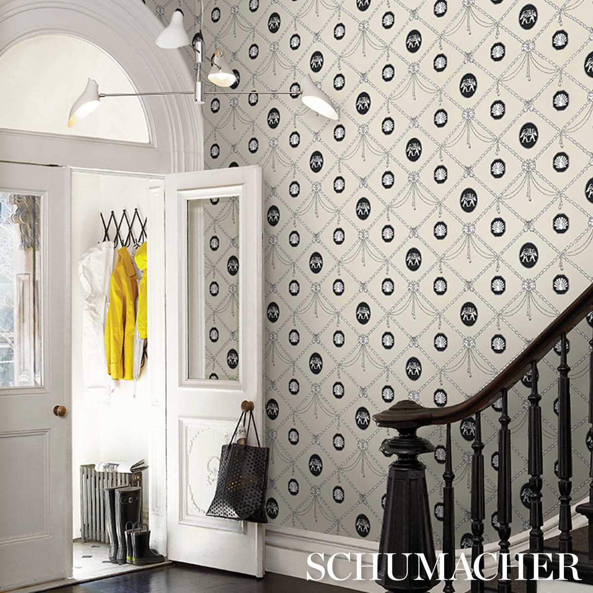 SCHUMACHER  BACKDROP EDITH   Black & Ivory   - 5017840