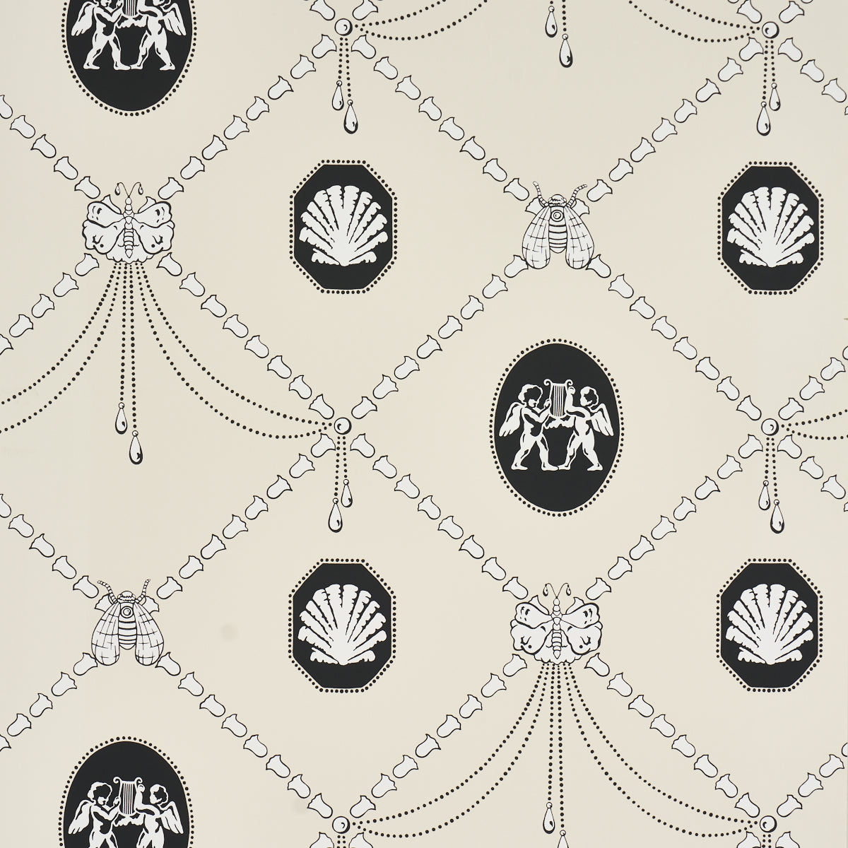 SCHUMACHER  BACKDROP EDITH   Black & Ivory   - 5017840